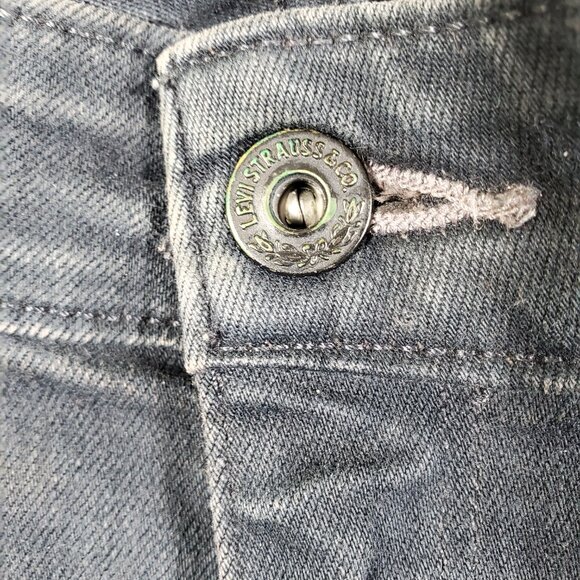 Levi's Jeans Womens mid rise skinny dark wash 'dirty' wash L32 - Picture 4 of 16